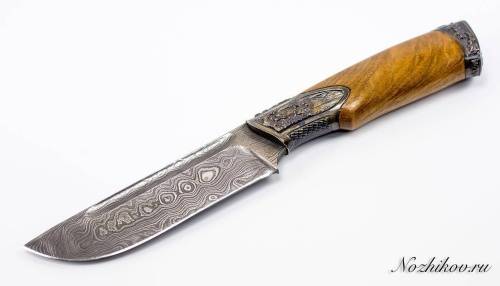 1239  Авторский Нож из Дамаска №4 фото 9